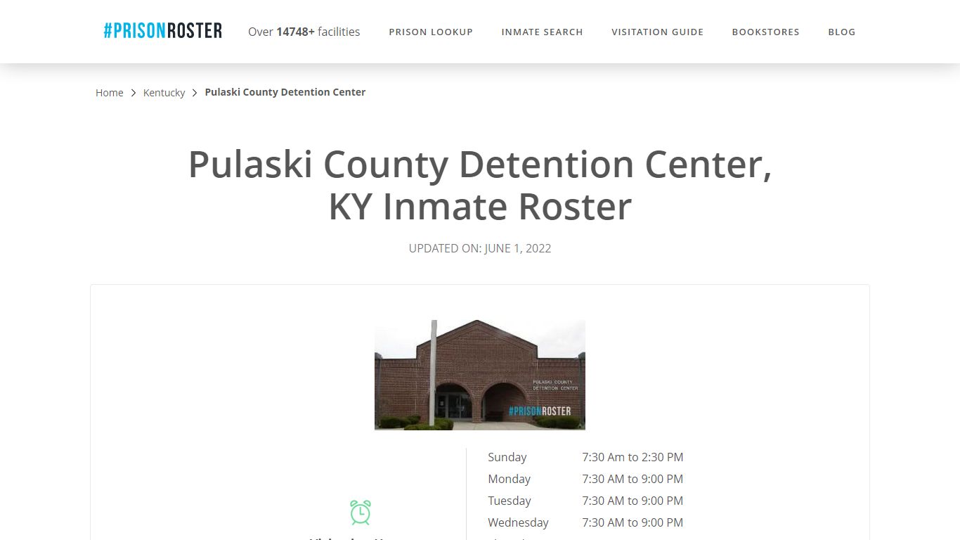 Pulaski County Detention Center, KY Inmate Roster